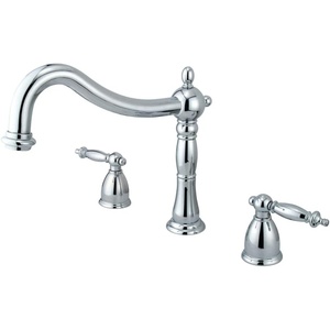 image:imageKingston Brass KS1342TL Heritage Roman Tub Faucet Polished BrassPolished Chrome