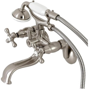 image:imageKingston Brass KS226MB Kingston Wall Mount Tub Faucet with Hand Shower Matte BlackBrushed Nickel