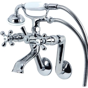 image:imageKingston Brass KS269ORB Vintage Wall Mount Clawfoot Tub Filler with Hand Shower Oil Rubbed Bronze  OilRubbed Bronze 913 x 75 x 6Polished Chrome