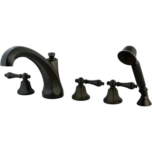 image:imageKingston Brass KS43255AL Metropolitan Roman Tub Faucet with Hand Shower Oil Rubbed BronzeOil Rubbed Bronze