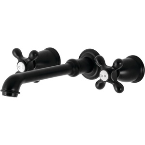 image:imageKingston Brass KS7021AX English Country Wall Mount Roman Tub Faucet Polished ChromeMatte Black