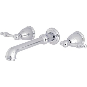 image:imageKingston Brass KS7026NL Naples TwoHandle 3Hole Wall Mount Roman Tub Faucet in Polished NickelPolished Chrome