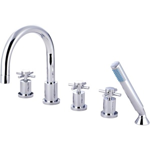 image:imageKingston Brass KS83215DX Concord 5Piece Roman Tub Faucet Polished ChromePolished Chrome