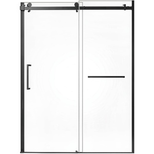 image:imageKingston Brass Prato SSD60768KL8 60 L x 76 H Left Handed Showe Door Brushed NickelMatte Black