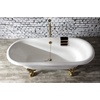 image:imageKingston Brass CC2093 Clawfoot Tub Waste amp Overflow Drain 20 Gauge Antique BrassPolished Brass