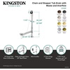 image:imageKingston Brass CC2093 Clawfoot Tub Waste amp Overflow Drain 20 Gauge Antique BrassPolished Chrome
