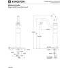 image:imageKingston Brass KB1421PL Heritage Vessel Sink Faucet with Optional Cover Plate Polished Chrome 1431 x 6 x 225Polished Chrome