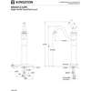 image:imageKingston Brass KB3422PL Victorian Vessel Sink Faucet with Handle and 4Inch Plate PolishedPolished Brass