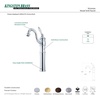 image:imageKingston Brass KB3422PL Victorian Vessel Sink Faucet with Handle and 4Inch Plate PolishedPolished Chrome