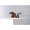 image:imageKingston Brass KB959 Magellan II 4Inch to 8Inch Mini Widespread Lavatory Faucet with Metal lever handle Polished Brass and Brushed NickelAntique Copper