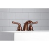 image:imageKingston Brass KB959 Magellan II 4Inch to 8Inch Mini Widespread Lavatory Faucet with Metal lever handle Polished Brass and Brushed NickelAntique Copper