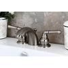 image:imageKingston Brass KB959 Magellan II 4Inch to 8Inch Mini Widespread Lavatory Faucet with Metal lever handle Polished Brass and Brushed NickelBlack Stainless