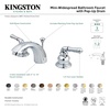 image:imageKingston Brass KB959 Magellan II 4Inch to 8Inch Mini Widespread Lavatory Faucet with Metal lever handle Polished Brass and Brushed NickelBrushed Brass