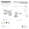 image:imageKingston Brass KB959 Magellan II 4Inch to 8Inch Mini Widespread Lavatory Faucet with Metal lever handle Polished Brass and Brushed NickelNickel