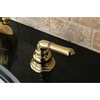 image:imageKingston Brass KB959 Magellan II 4Inch to 8Inch Mini Widespread Lavatory Faucet with Metal lever handle Polished Brass and Brushed NickelPolished Brass