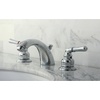 image:imageKingston Brass KB959 Magellan II 4Inch to 8Inch Mini Widespread Lavatory Faucet with Metal lever handle Polished Brass and Brushed NickelPolished Chrome