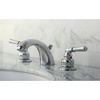 image:imageKingston Brass KB959 Magellan II 4Inch to 8Inch Mini Widespread Lavatory Faucet with Metal lever handle Polished Brass and Brushed NickelPolished ChromePolished Brass