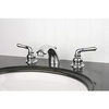 image:imageKingston Brass KB959 Magellan II 4Inch to 8Inch Mini Widespread Lavatory Faucet with Metal lever handle Polished Brass and Brushed NickelPolished Chrome