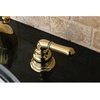 image:imageKingston Brass KB959 Magellan II 4Inch to 8Inch Mini Widespread Lavatory Faucet with Metal lever handle Polished Brass and Brushed NickelPolished ChromePolished Brass