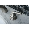 image:imageKingston Brass KB959 Magellan II 4Inch to 8Inch Mini Widespread Lavatory Faucet with Metal lever handle Polished Brass and Brushed NickelSatin Nickel