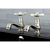 image:imageKingston Brass KS1101BEX Basin Tap Faucet with Cross Handle Polished ChromeBrushed Nickel