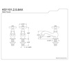 image:imageKingston Brass KS1102AX Heritage Basin Tap Faucet Polished Brass 438 x 25 x 188Polished Chrome