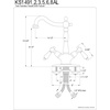 image:imageKingston Brass KS1493PX Vessel Sink Faucet Antique BrassPolished Chrome