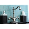 image:imageKingston Brass KS1496AL Heritage 2Handle Vessel Sink Faucet Polished NickelPolished Nickel