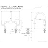 image:imageKingston Brass KS2173KL Whitaker Industrial Style Bridge Bathroom Faucet with PopUp Drain Antique BrassBrushed Nickel