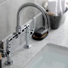 image:imageKingston Brass KS2173KL Whitaker Industrial Style Bridge Bathroom Faucet with PopUp Drain Antique BrassPolished Chrome