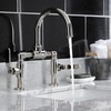 image:imageKingston Brass KS2173KL Whitaker Industrial Style Bridge Bathroom Faucet with PopUp Drain Antique BrassPolished Nickel