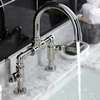 image:imageKingston Brass KS2173KL Whitaker Industrial Style Bridge Bathroom Faucet with PopUp Drain Antique BrassPolished Nickel