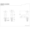 image:imageKingston Brass KS3201AX Restoration Basin Tap Faucet Chrome 388 x 35 x 175Oil Rubbed Bronze