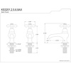 image:imageKingston Brass KS3201AX Restoration Basin Tap Faucet Chrome 388 x 35 x 175Polished Nickel