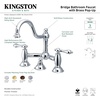 image:imageKingston Brass KS3912AL Restoration Widespread Lavatory Faucet with Metal lever handle Polished BrassBrushed Nickel