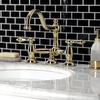 image:imageKingston Brass KS3912AL Restoration Widespread Lavatory Faucet with Metal lever handle Polished BrassPolished Brass