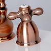 image:imageKingston Brass KS3951AX Restoration Mini Widespread Lavatory Faucet with Metal Cross Handle Polished ChromeOil Rubbed Bronze