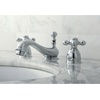 image:imageKingston Brass KS3951AX Restoration Mini Widespread Lavatory Faucet with Metal Cross Handle Polished ChromePolished Chrome