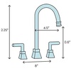 image:imageKingston Brass KS3951PX Restoration Mini Widespread Lavatory Faucet with Porcelain Cross Handle Polished Chrome4Inch Adjustable CenterPolished Chrome