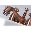 image:imageKingston Brass KS3952AL Restoration Mini Widespread Lavatory Faucet with Metal lever handle Polished Brass 4Inch Adjustable CenterPolished Brass