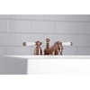 image:imageKingston Brass KS3955PL Restoration Mini Widespread Lavatory Faucet with Porcelain Lever Handle Oil Rubbed BronzePolished Chrome