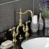 image:imageKingston Brass KS7970AL English Country Bridge Bathroom Faucet with Brass PopUp Matte BlackBrushed Brass