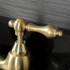 image:imageKingston Brass KS7970AL English Country Bridge Bathroom Faucet with Brass PopUp Matte BlackBrushed Brass