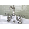 image:imageKingston Brass KS7970AL English Country Bridge Bathroom Faucet with Brass PopUp Matte BlackBrushed Nickel