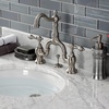 image:imageKingston Brass KS7970AL English Country Bridge Bathroom Faucet with Brass PopUp Matte BlackBrushed Nickel