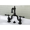 image:imageKingston Brass KS7970AL English Country Bridge Bathroom Faucet with Brass PopUp Matte BlackOil Rubbed Bronze