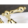 image:imageKingston Brass KS7970AL English Country Bridge Bathroom Faucet with Brass PopUp Matte BlackPolished Brass