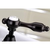 image:imageKingston Brass KS7971TAL 4 34 in Spout Reach Bridge Lavatory Faucet with Brass Pop Up Polished ChromeOil Rubbed Bronze