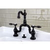 image:imageKingston Brass KS7971TAL 4 34 in Spout Reach Bridge Lavatory Faucet with Brass Pop Up Polished ChromeOil Rubbed Bronze