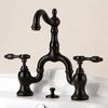 image:imageKingston Brass KS7971TAL 4 34 in Spout Reach Bridge Lavatory Faucet with Brass Pop Up Polished ChromeOil Rubbed Bronze